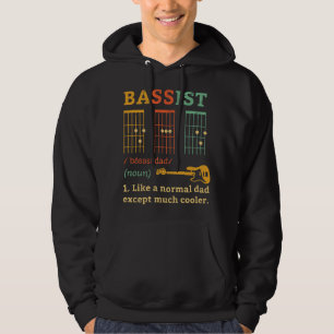 Bassist Dad - Guitar Chords - Fathers Day Gift Ide Hoodie