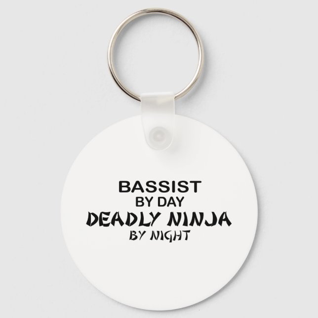 Bassist Deadly Ninja by Night Keychain (Front)