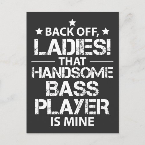 Bassist Girlfriend Gifts Bass Player Wife Girl Postcard