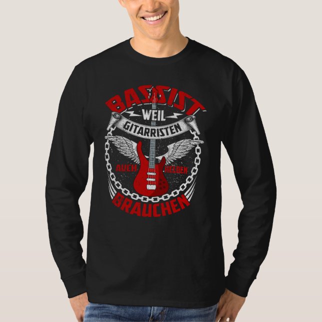 Bassist Men's Bass Guitar Double Bass T-Shirt (Front)