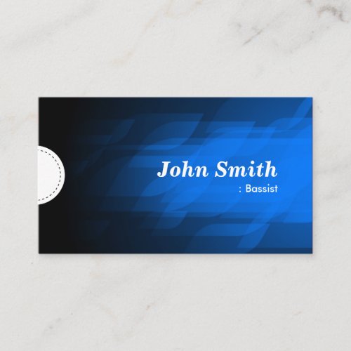 Bassist - Modern Dark Blue Business Card Templates