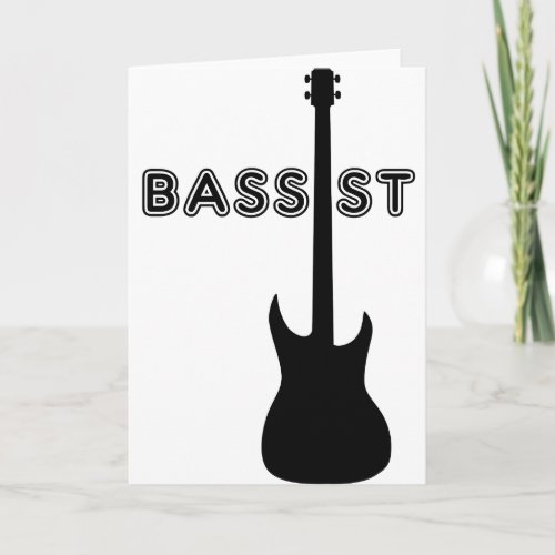 Bassist Silhouette Card