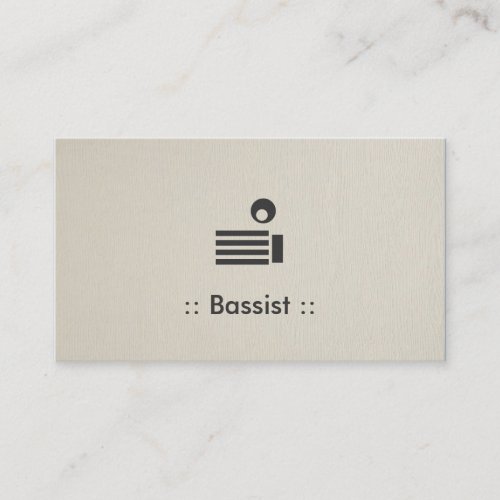 Bassist Simple Elegant Professional Business Card Templates