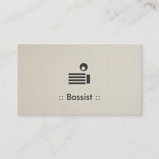 Customizable Bassist Simple Elegant Professional Business Card Templates