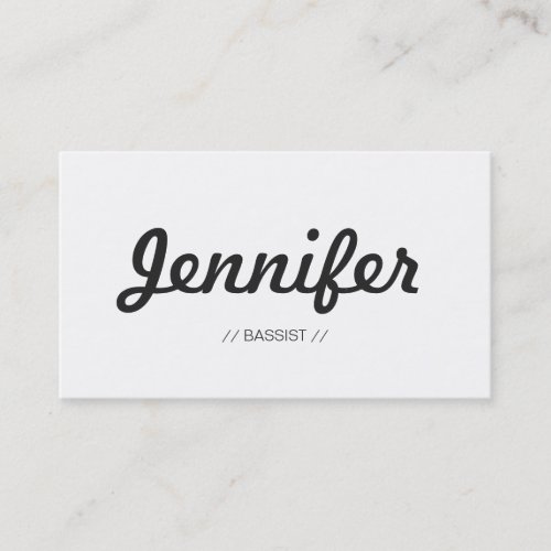 Bassist - Stylish Simple Concise Business Card Template