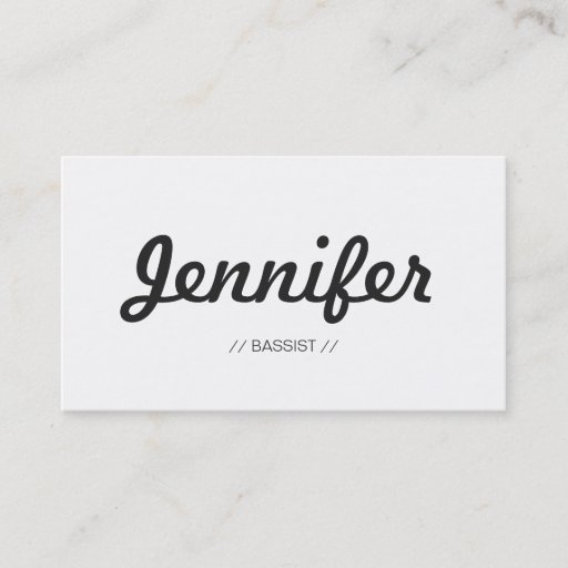 Customizable Bassist - Stylish Simple Concise Business Card Template