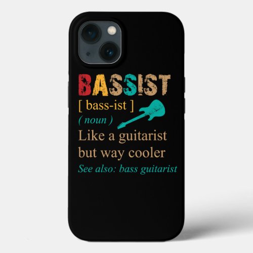 Bassist vs Guitarist I Guitar Bass Drum Kit Rock iPhone 13 Case