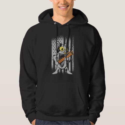 Basson Cat US Flag Bassoonist Hoodie