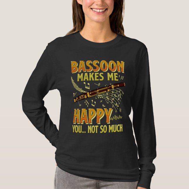 Bassoon Bassoonist Instrument Woodwind Player  2 T-Shirt (Front)