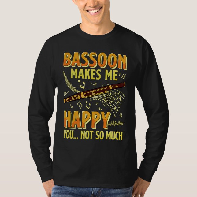 Bassoon Bassoonist Instrument Woodwind Player  2 T-Shirt (Front)