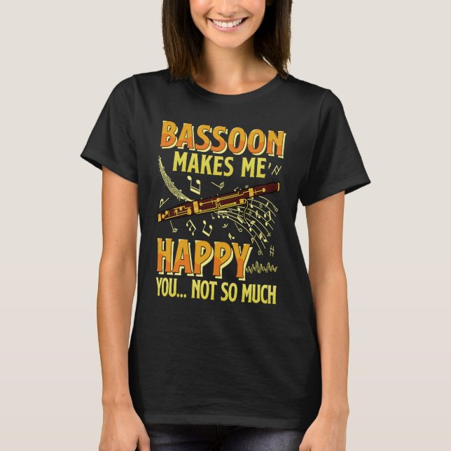 Bassoon Bassoonist Instrument Woodwind Player  2 T-Shirt (Front)
