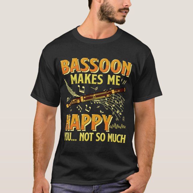 Bassoon Bassoonist Instrument Woodwind Player  2 T-Shirt (Front)