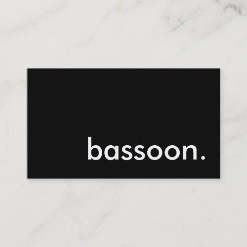 bassoon. business card templates