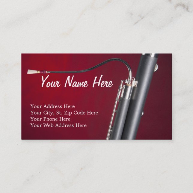 Bassoon Business Cards (Front)