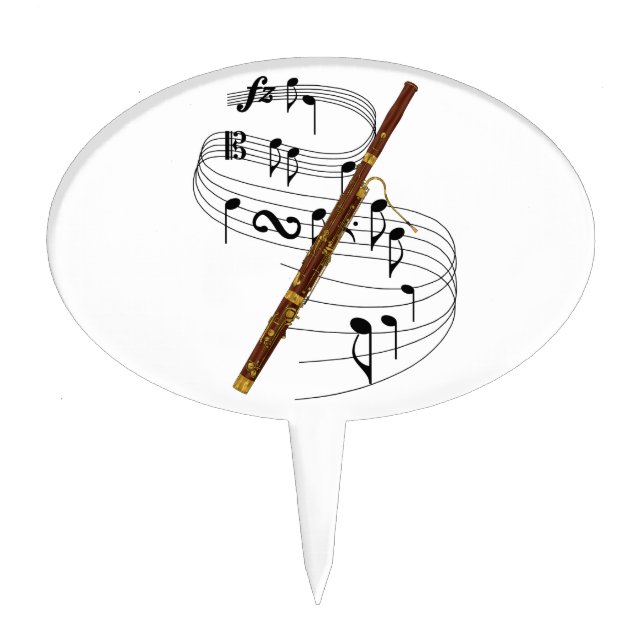 Bassoon Cake Topper (Front)