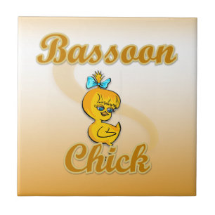 Bassoon chick ceramic tile