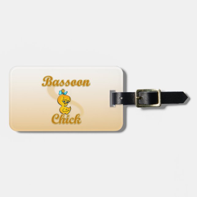 Bassoon Chick Luggage Tag (Front Horizontal)