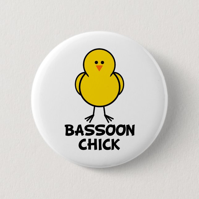 Bassoon Chick Pinback Button (Front)