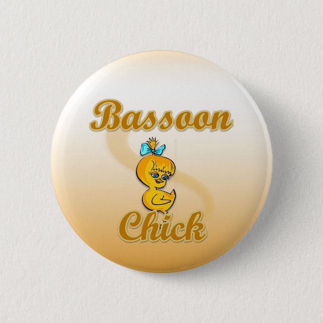 Bassoon Chick Pinback Button (Front)