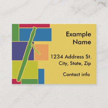 Bassoon Colorblocks Profile Card by zenguin at Zazzle