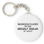 Bassoon Deadly Ninja by Night Keychain