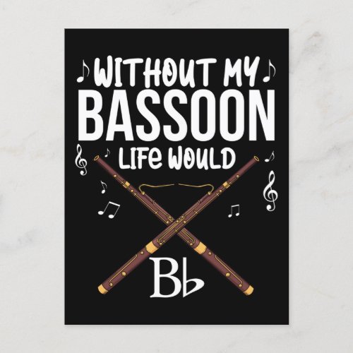 Bassoon Gift Men Band Player Jazz Music Bassoonist Postcard