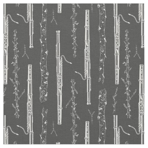 Bassoon Instrument Music Orchestra Band Craft Gray Fabric