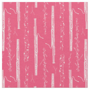 Bassoon Instrument Music Orchestra Band Craft Pink Fabric