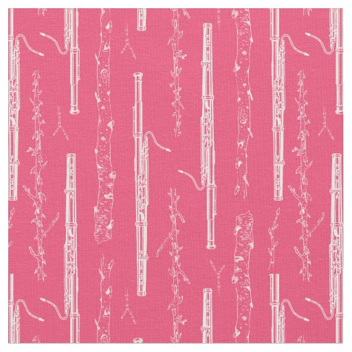 Bassoon Instrument Music Orchestra Band Craft Pink Fabric