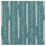 Bassoon Instrument Music Orchestra Band Craft Teal Fabric