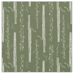 Bassoon Instrument Music Orchestra Band Green Fabric