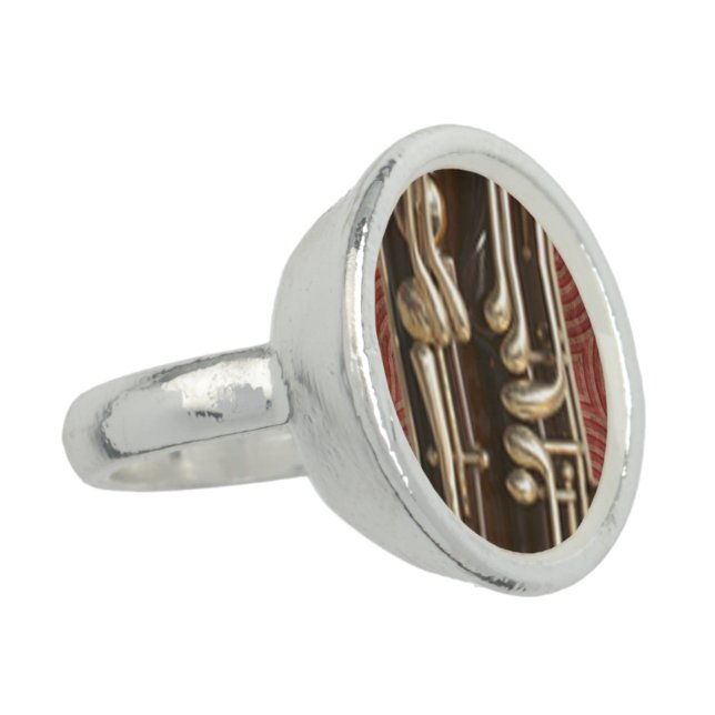 Bassoon Keys on Dark Red Ring (Side)