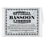 Bassoon License (Front Horizontal)