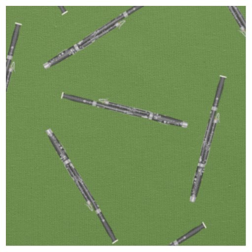 Bassoon Music Musician Room Decor Green Fabric