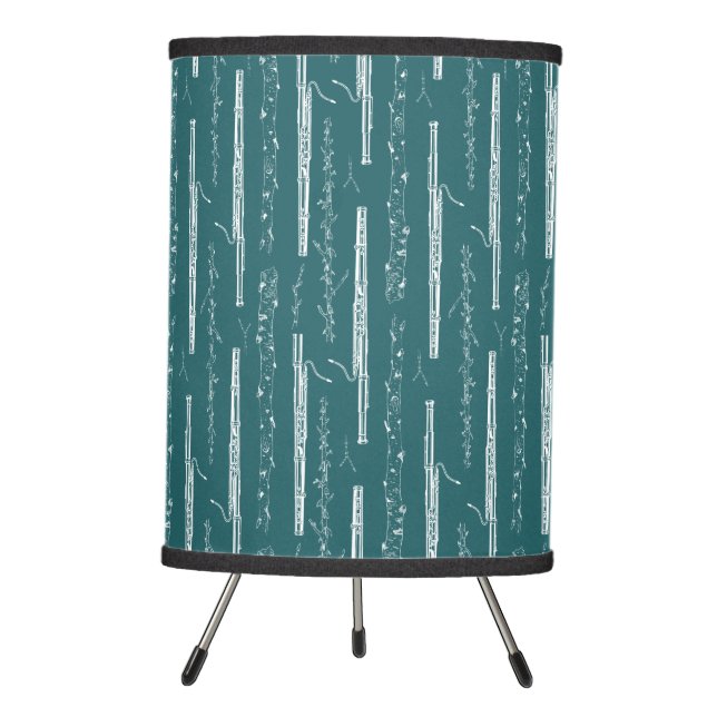 Bassoon Musical Instrument Band Orchestra Gift Tripod Lamp (Front)