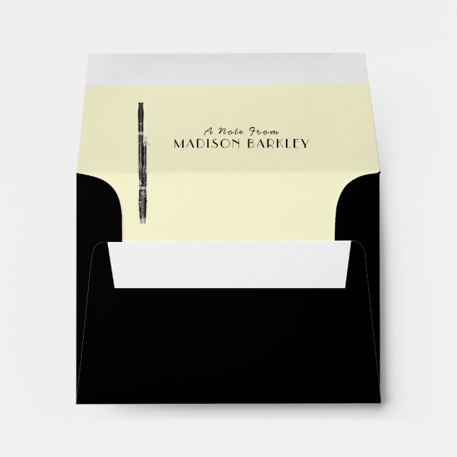 Bassoon Musician Music Teacher Woodwind Envelope (Back (Bottom))