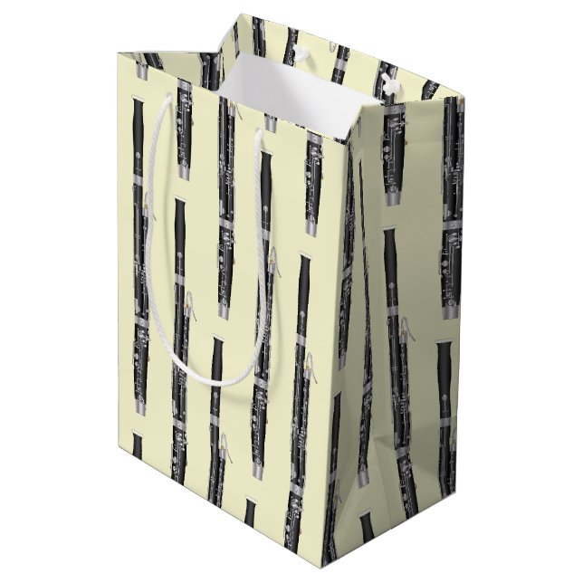 Bassoon Musician Music Teacher Woodwind Medium Gift Bag (Back Angled)