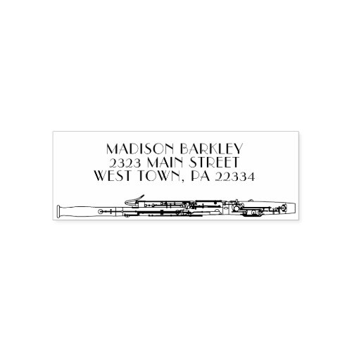 Bassoon Musician Music Teacher Woodwind Self_inking Stamp