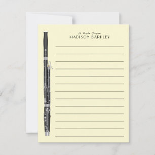 Bassoon Musician Music Teacher Woodwind Thank You Card