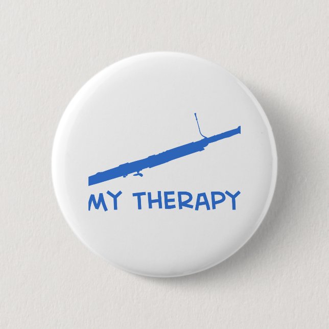 Bassoon My therapy Pinback Button (Front)