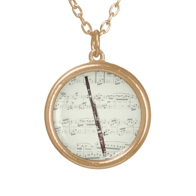 Bassoon - Necklace - Choose your color (Front)