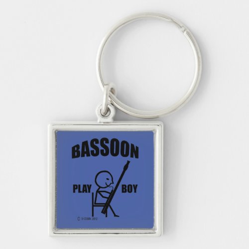 Bassoon Play Boy Keychain