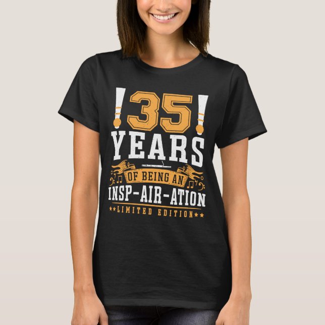 Bassoon Player Birthday 35 Years Bassoonist T-Shirt (Front)