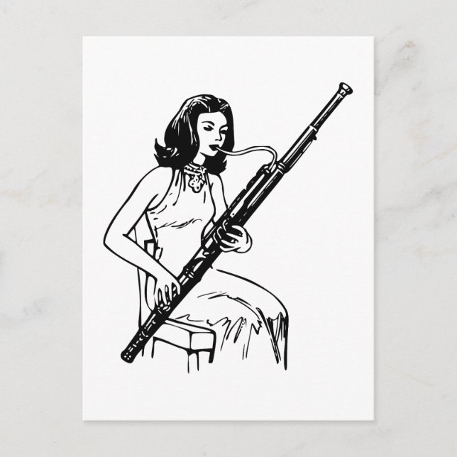 Bassoon Player Postcard (Front)