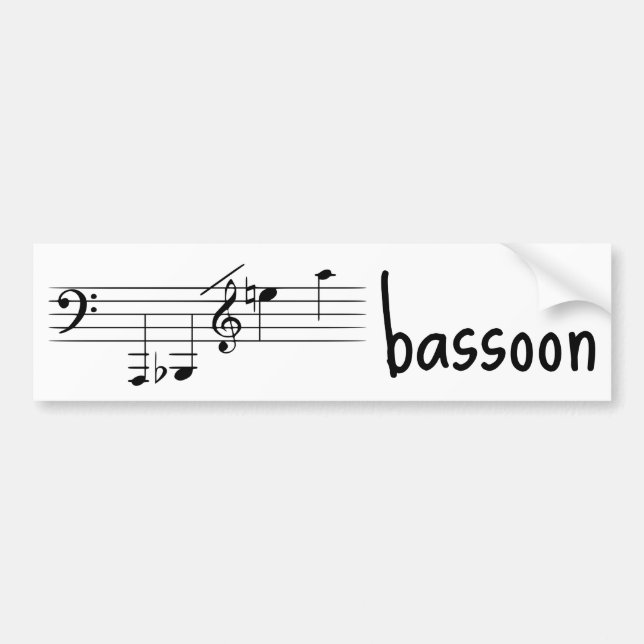 Bassoon Playing Range Bumper Sticker (Front)