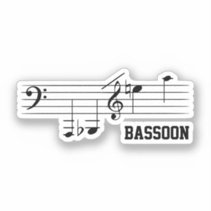Bassoon Playing Range Sticker