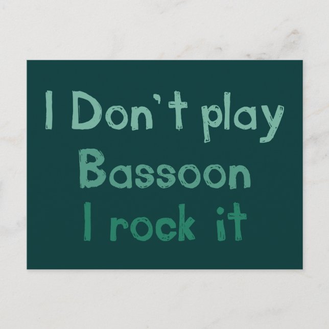 Bassoon Rock It Postcard (Front)