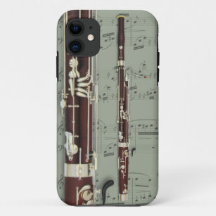Bassoon & sheet music phone case. Pick color iPhone 11 Case