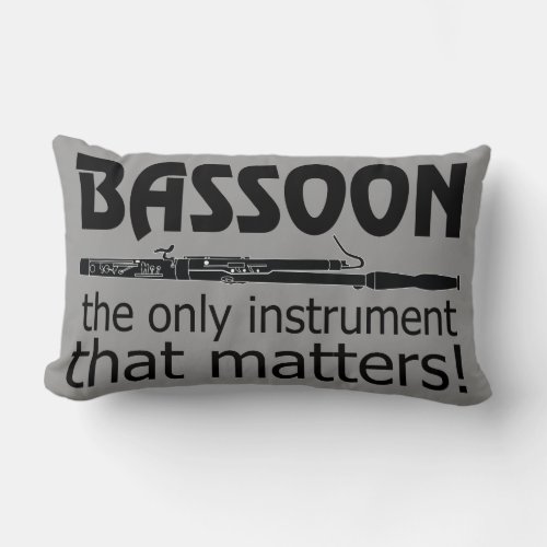 Bassoon The Only Instrument That Matters Music Gif Lumbar Pillow