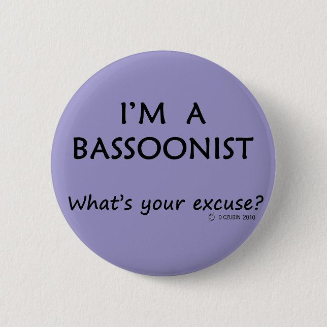 Bassoonist Excuse Button (Front)